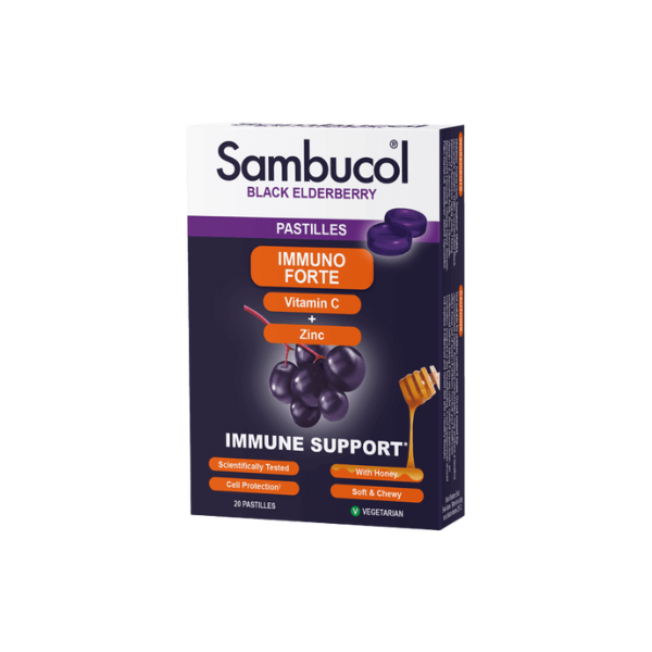 Sambucol Pastilles Immuno Forte Vitamin C & Zinc with Honey